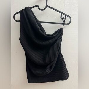 Zara Ruched Asymmetrical Top